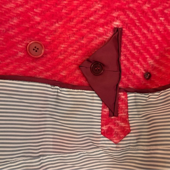J. Crew stylish pink herringbone peacoat - Picture 7 of 9